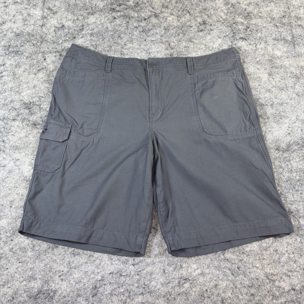 Eddie Bauer Chino Shorts Women's 14 Gray‎ Cargo Summer Trail Hiking Outdoor
